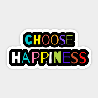 Choose Happiness Blck Sticker